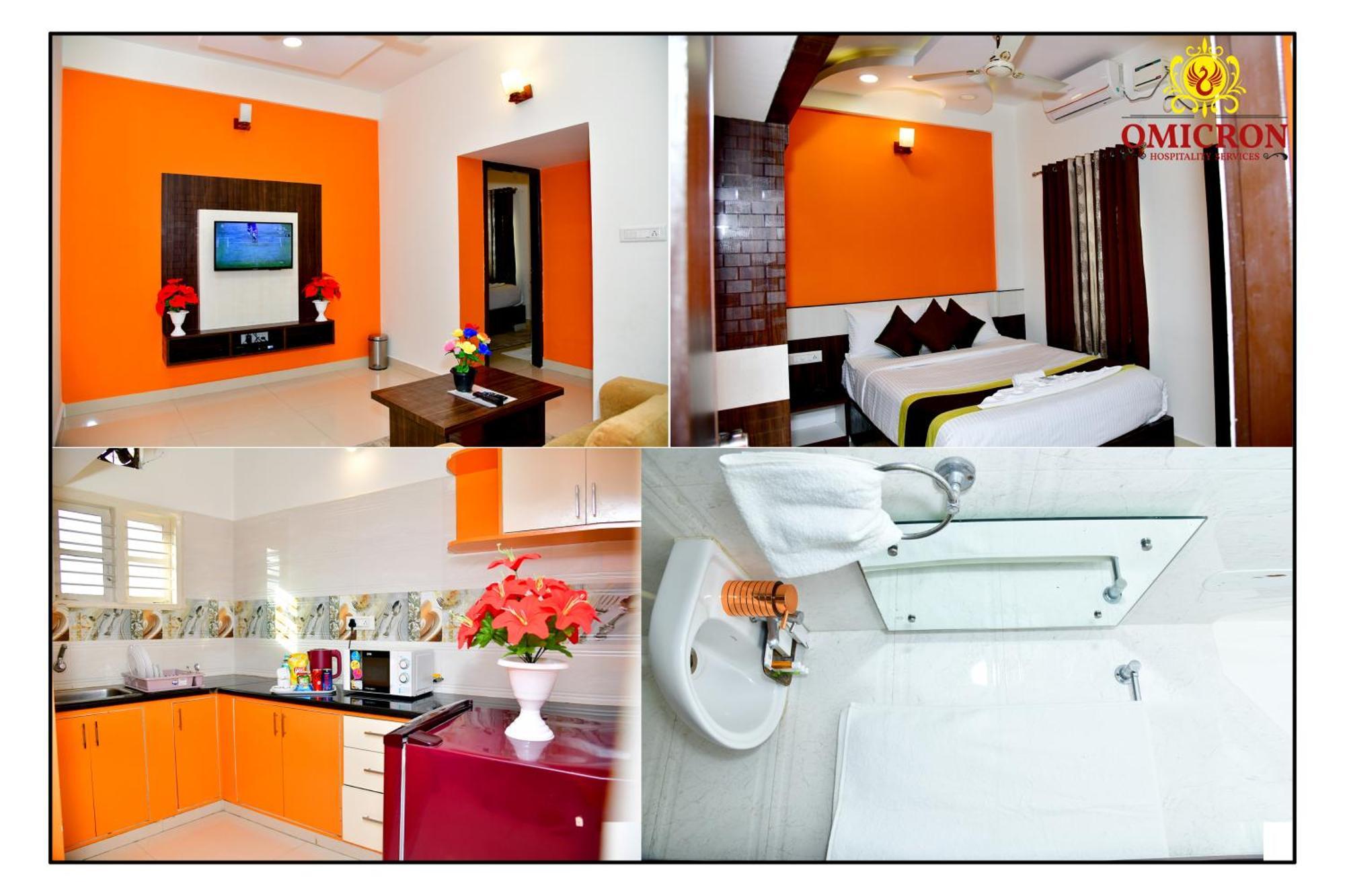 Hotel Omicron 1 Bhk Studio Room บังกาลอร์ ภายนอก รูปภาพ